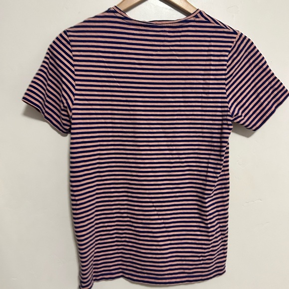 Acne Studios Napa face stripe tee shirt pink blue xs - Picture 5 of 9